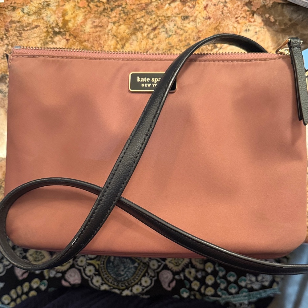 Kate Spade Mauve and Black Crossbody Bag